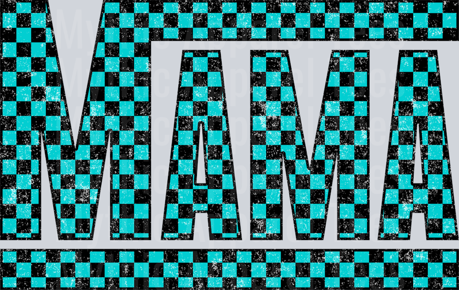 Blue Checkered Mama 2