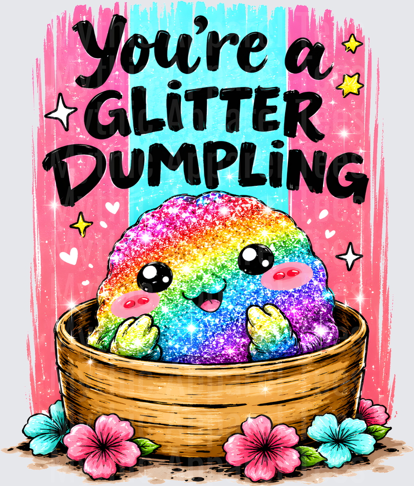 Dumplings You're A Glitter Dumpling Rainbow Kawaii Cute