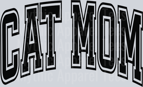 Cat Mom Varsity Letters