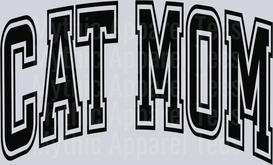 Cat Mom Varsity Letters