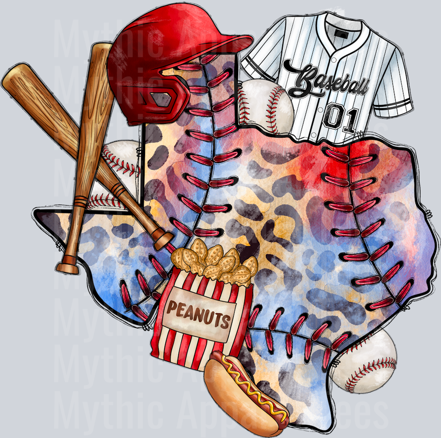 Baseball Texas Map