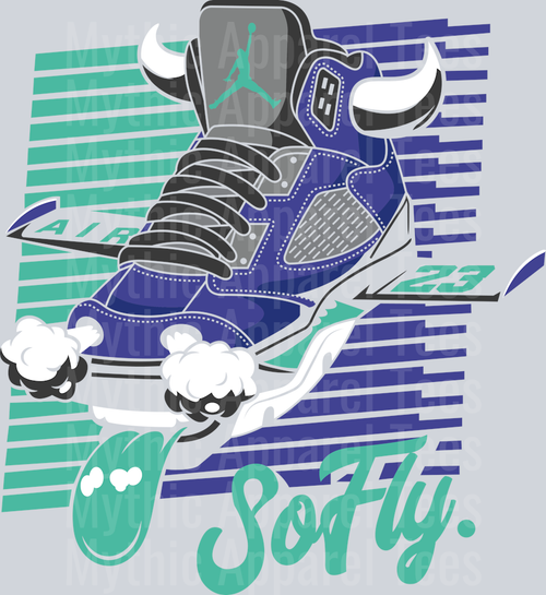 So Fly Teal and Blue Michael Jordan Chicago Bulls Jordans Nike DTF Michael Jordan Transfers