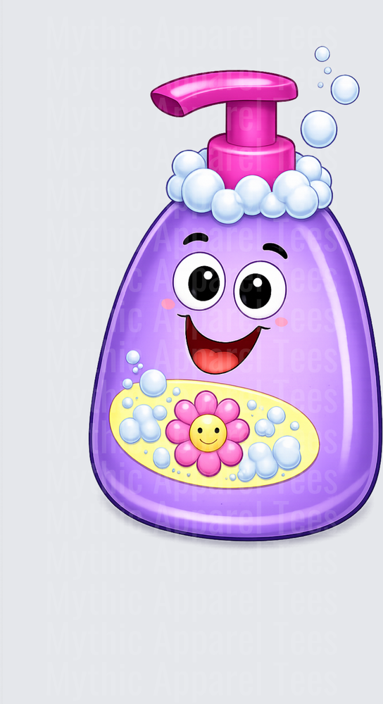 Blues Clues Cute Purple Soap Pump Bottle Smiley Face Bubbles Flower