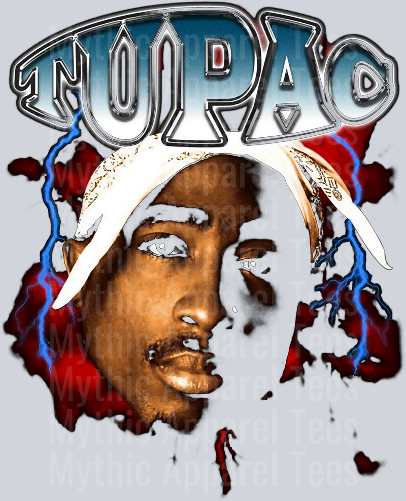 Tupac HALFTONE Made For Black Shirt DTF Pop Culture Transfers
