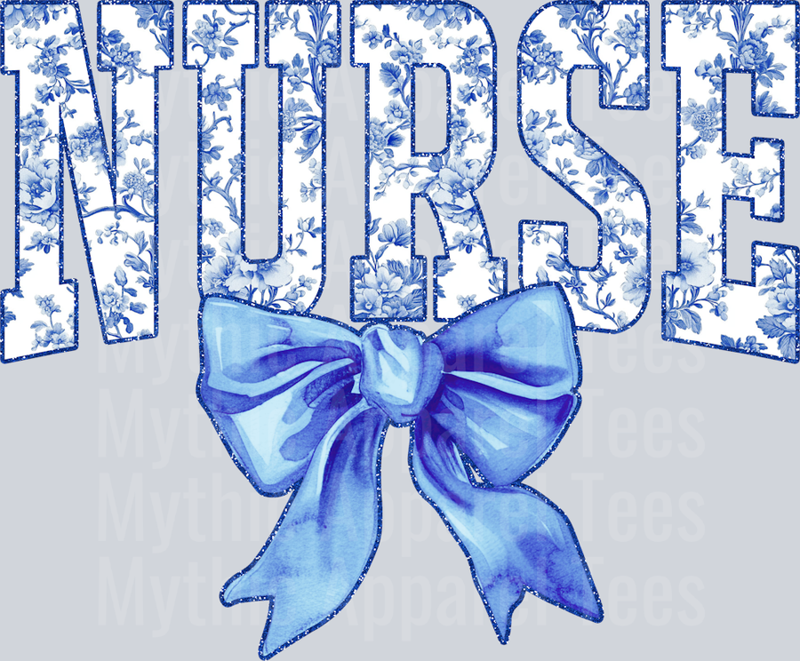 Light Blue Toile Nurse