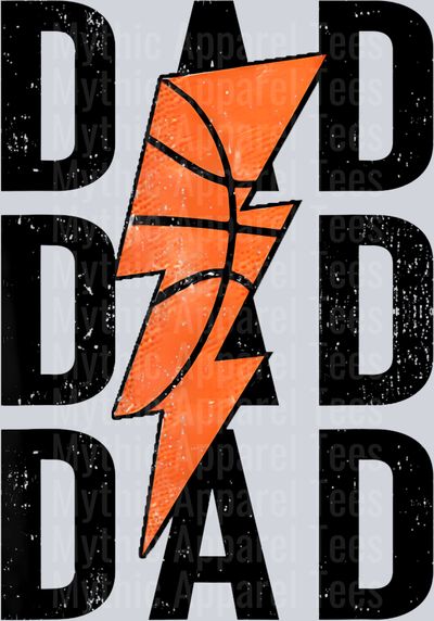 25 Mens Daddy Basketball Lightning Basketball Dad Gifts Father_S Day T-Shirt