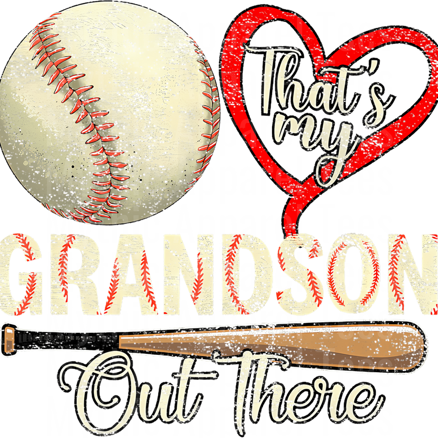 Grandma Grandpa Grandparents Baseball DTF Transfer