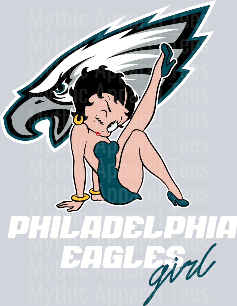 Philadelphia Eagles Girl Betty Boop DTF NFL Transfers