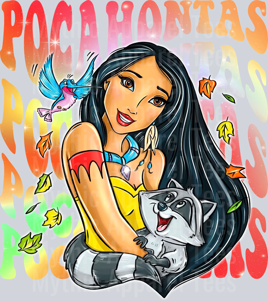 Pocahontas Disney Princess Stacked Name Disney