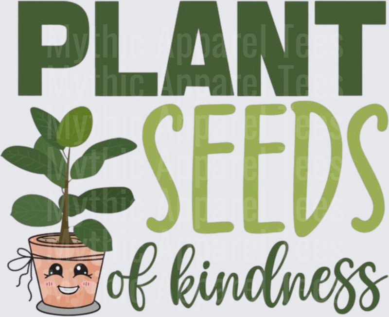 Plant Lovers Kawaii Pot Plant Seeds of Kindness Quote