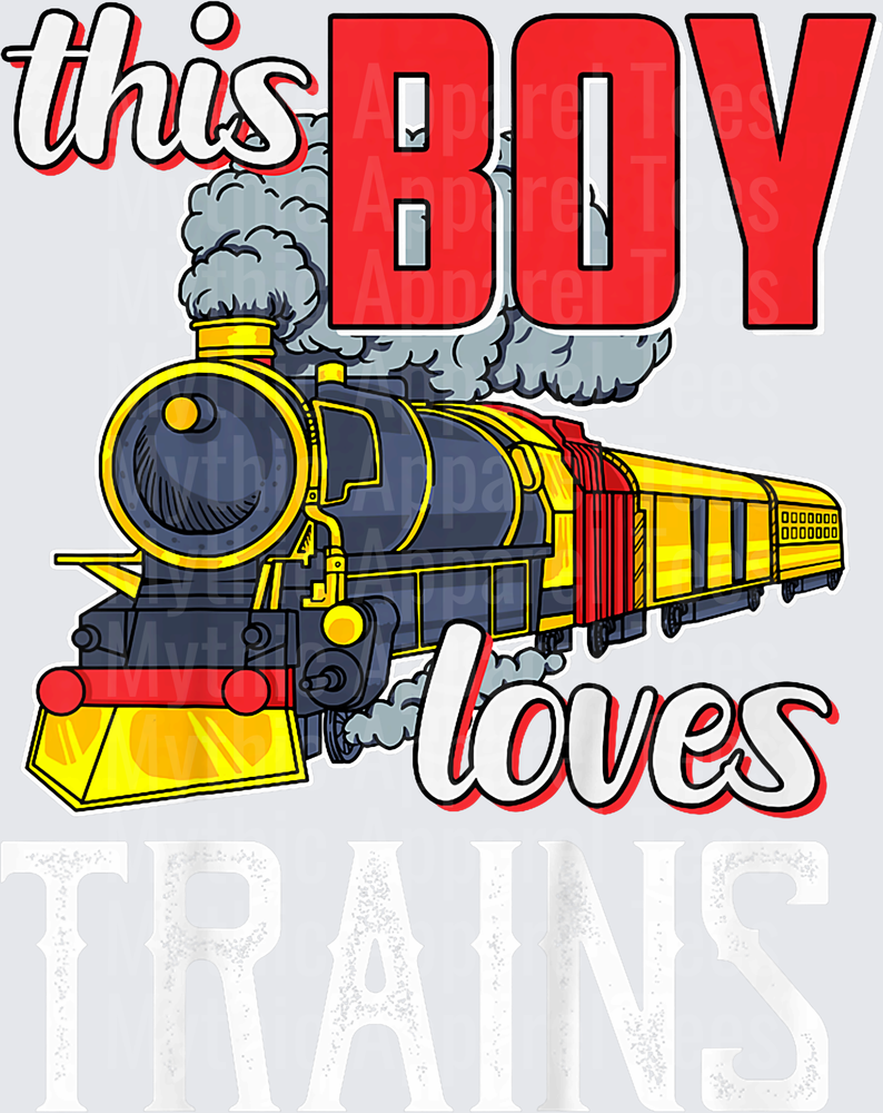 Train Driver Gift Boys or Girls I Love Trains T-Shirt