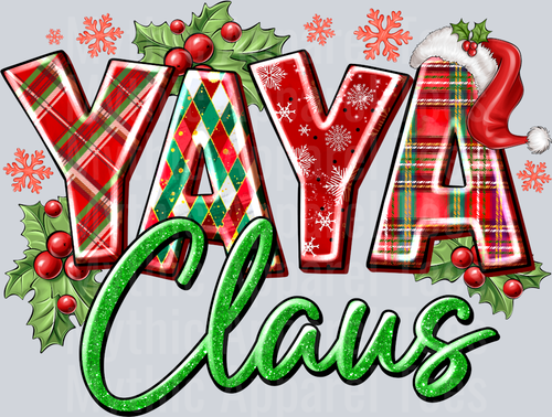 YAYA Claus Green and Red Christmas