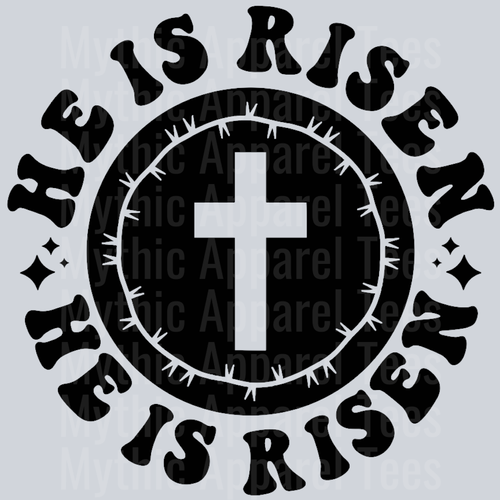 He Is Risen Pocket Design Wavy Retro Funny Designs