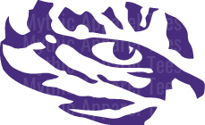 Purple Tiger Eye Close-Up LSU Geaux Tigers Spirit Design