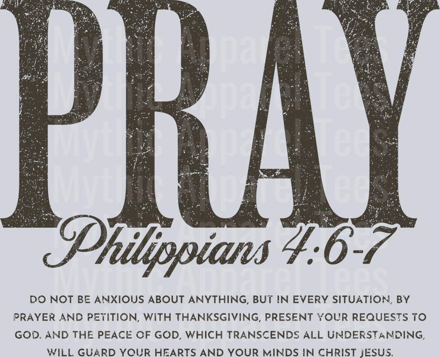 Pray 1_vintage black_distressed