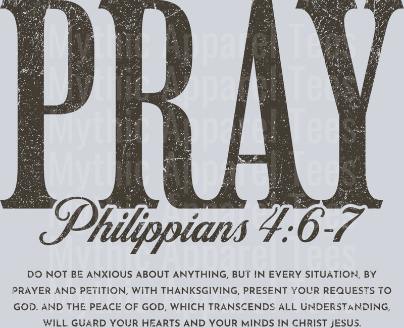 Pray 1_vintage black_distressed