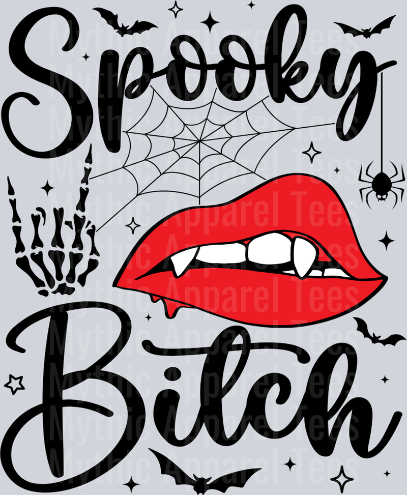 Spooky Bitch Black and red DTF Halloween Transfers