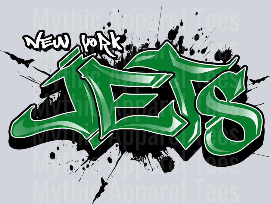 Jets Tri Color Airbrush DTF NFL Transfers