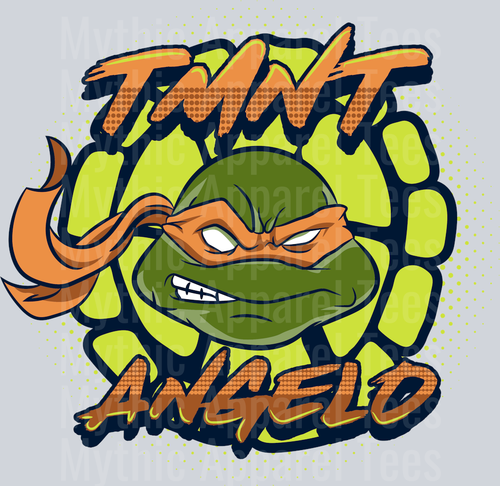 TMNT Michael Angelo Yellow 2 DTF Teenage Mutant Ninja Turtles Transfers