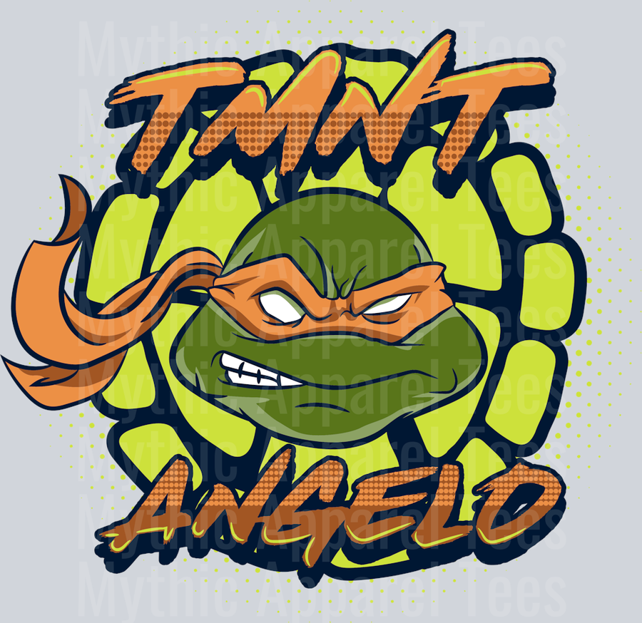 TMNT Michael Angelo Yellow 2 DTF Teenage Mutant Ninja Turtles Transfers