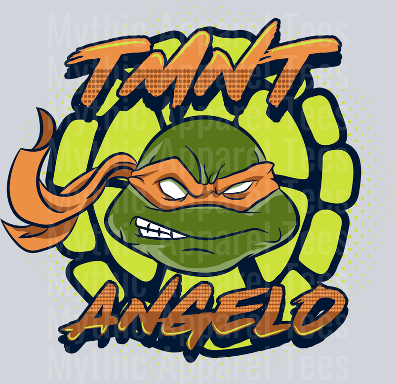 TMNT Michael Angelo Yellow 2 DTF Teenage Mutant Ninja Turtles Transfers