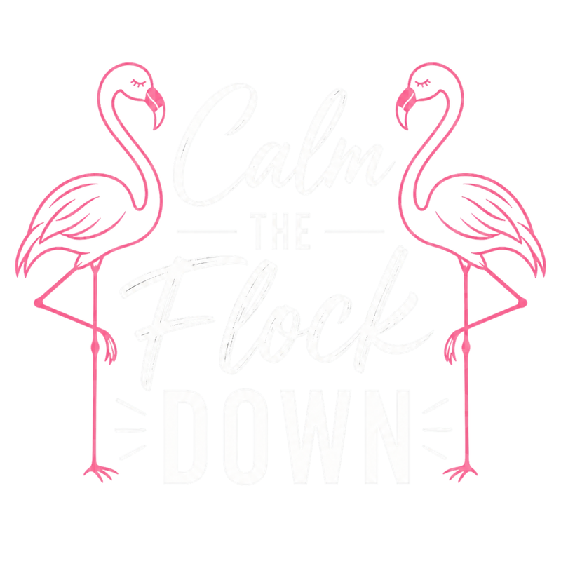 Flamingos Calm The Flock Down Pink Duo Standing Birds