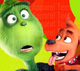 The Grinch and Max the Dog Surprised Expressions Pop Art Style Holiday Design