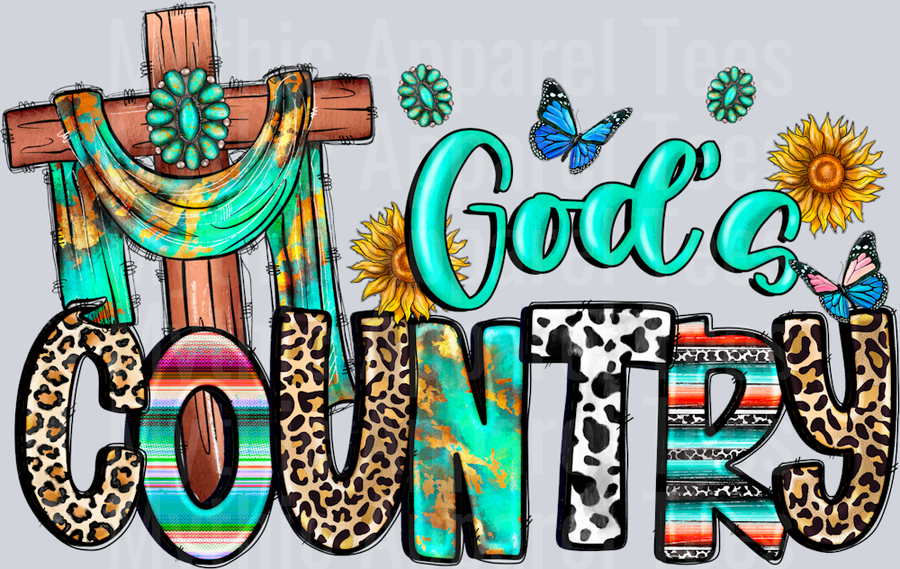 God's Country Western DTF Religious Transfers