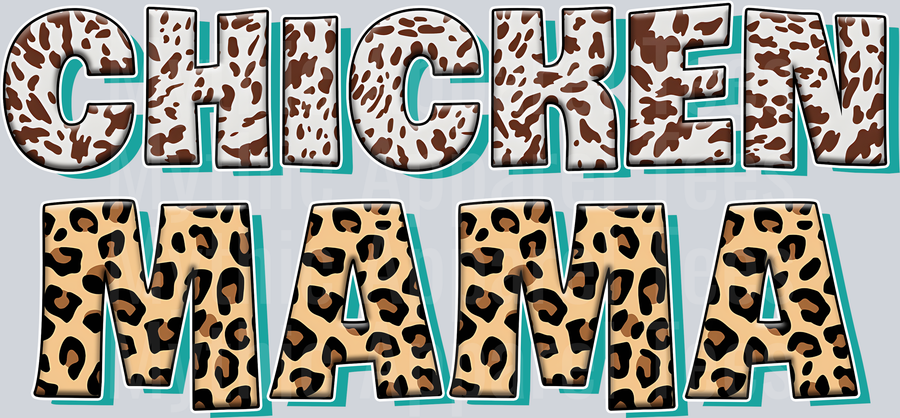Chicken mama cheetah chicken mama DTF Chicken Transfers