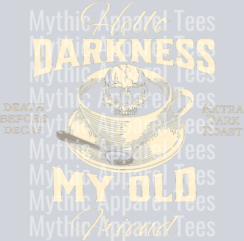Death Before Decaf Extra Dark Roast DTF Coffee Transfers