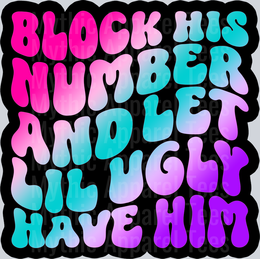 Color Block His Number