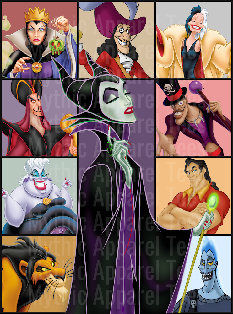 Eras Style Villain Box Frames DTF Disney Villains Transfers