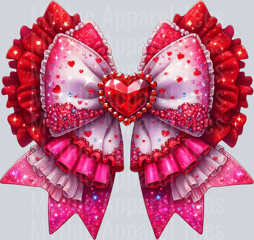 Bow Pink Layers Style Combo Valentines Day Design