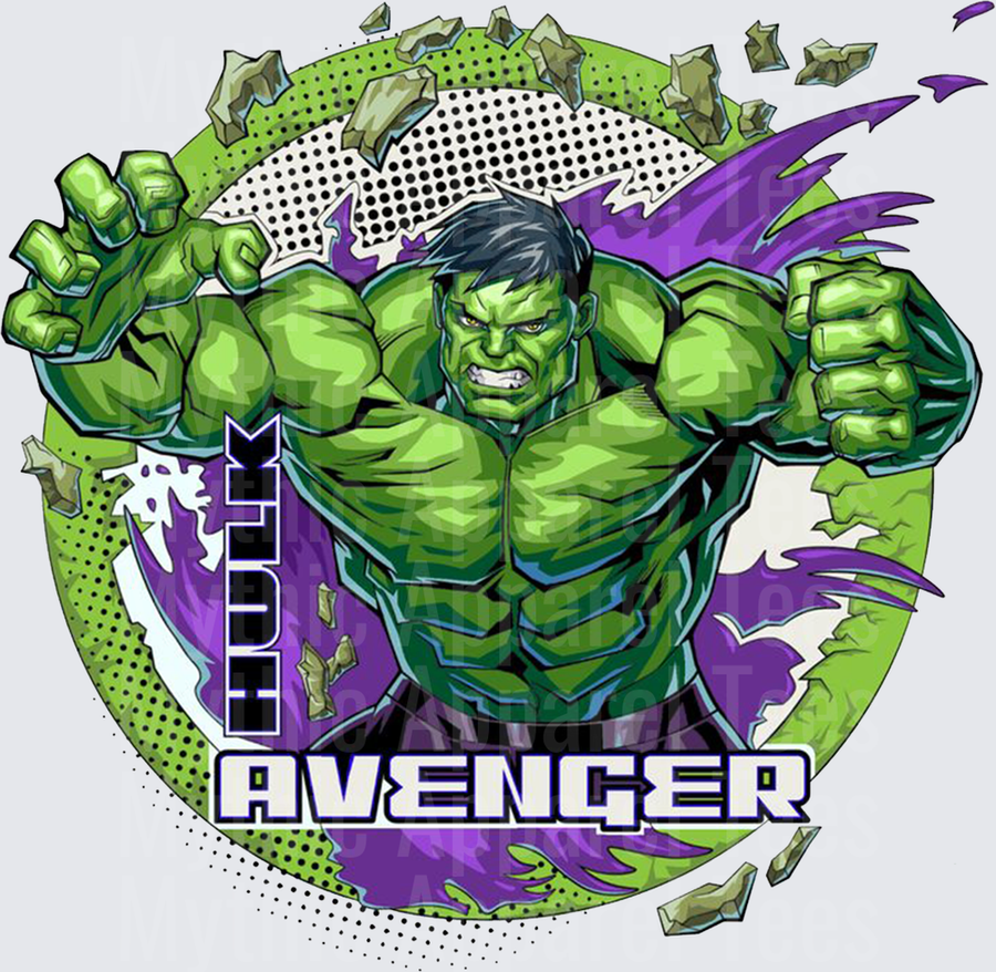 Marvel Super Heroes Hulk Avenger Smashing Fists Comic Circle
