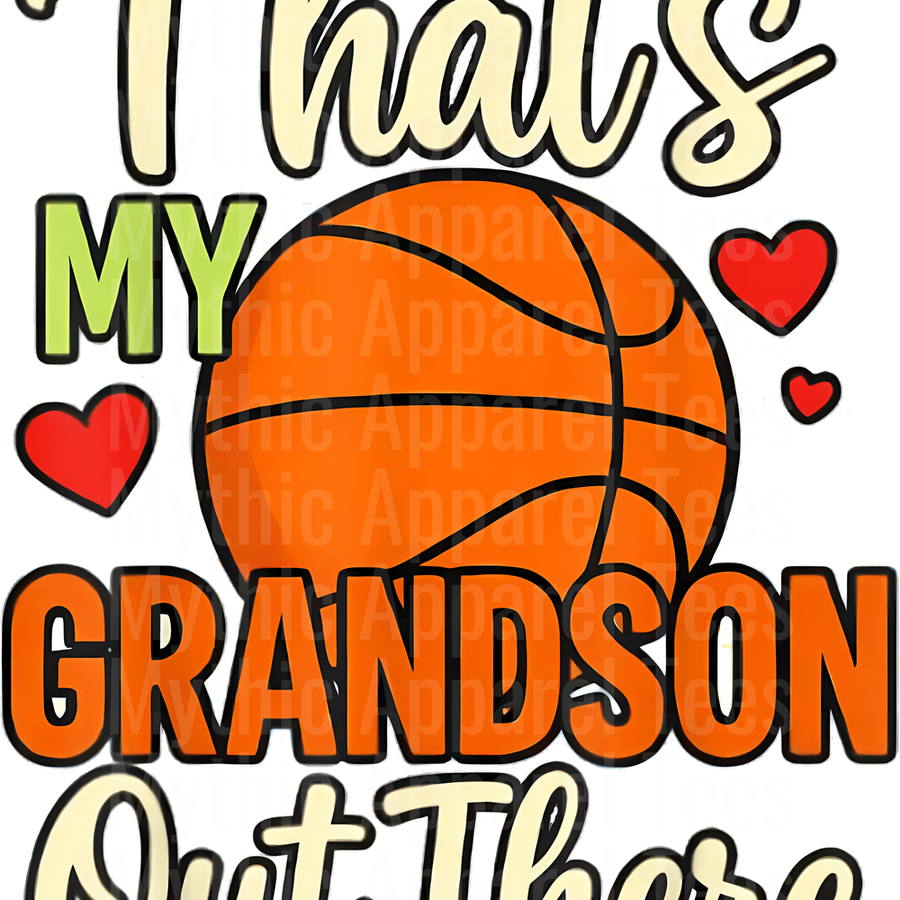 Grandma Grandpa Grandparents Basketball DTF Transfer