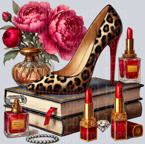 3 Leopard Heels Glam DTF Glam Transfers