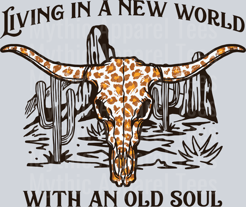 Living in a new world with an old soul western bull horn Western