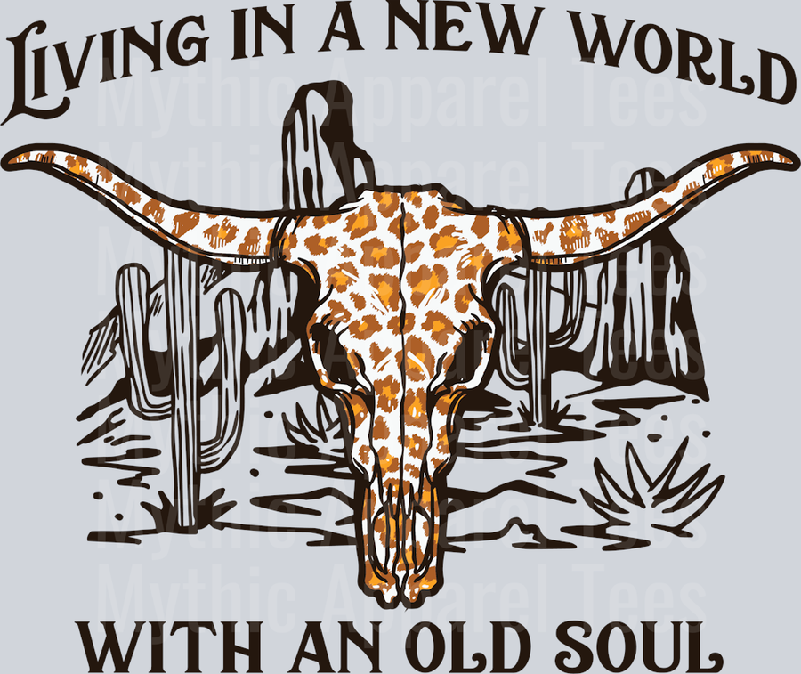 Living in a new world with an old soul western bull horn Western