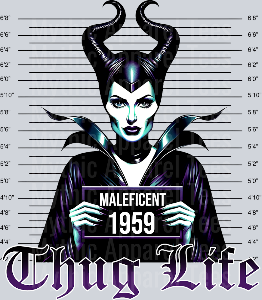 Thug Life Maleficent DTF Disney Villains Transfers