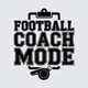 American Football Coach Mode Clipboard Whistle Bold Graphic