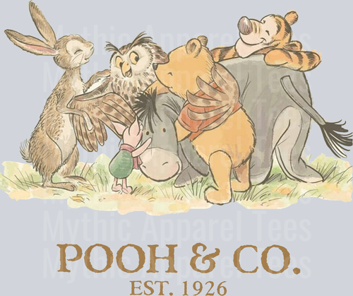 Classic Style Pooh and co EST 1926 Winnie the pooh and friends DTF Disney Transfers