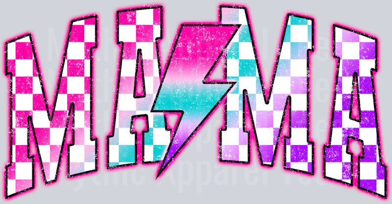Color Neon Checkered Mama 2