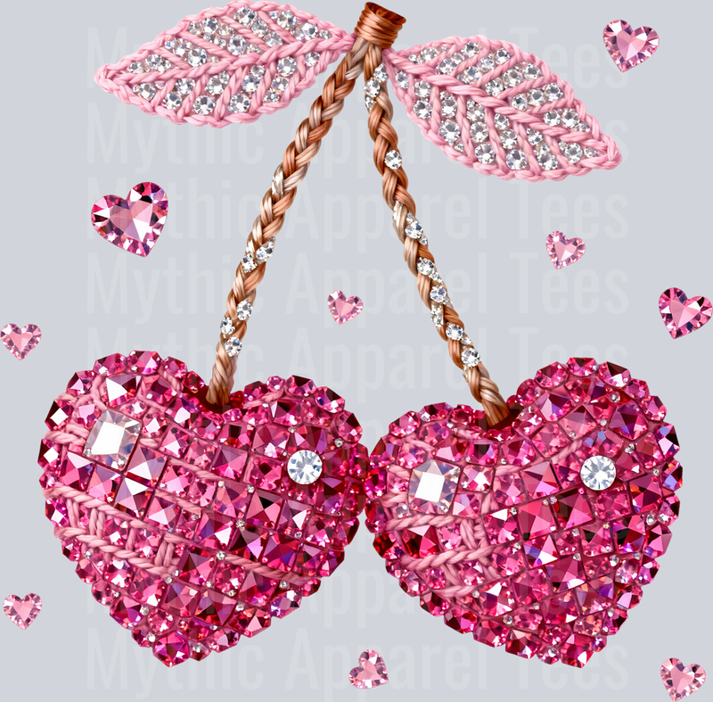 Cherry Rhinestones Valentines Day