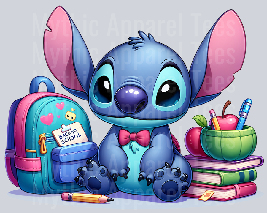 Stitch Back to School Transfer 8 DTF Stitch Back To School Transfers