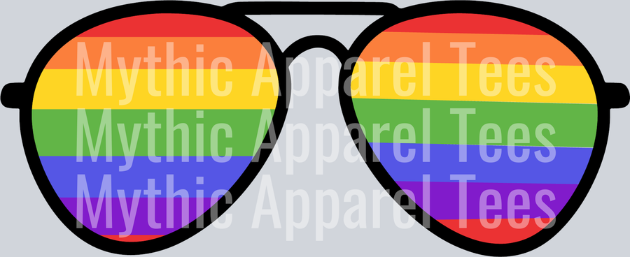Rainbow lens glasses LGBTQ+ Transfer