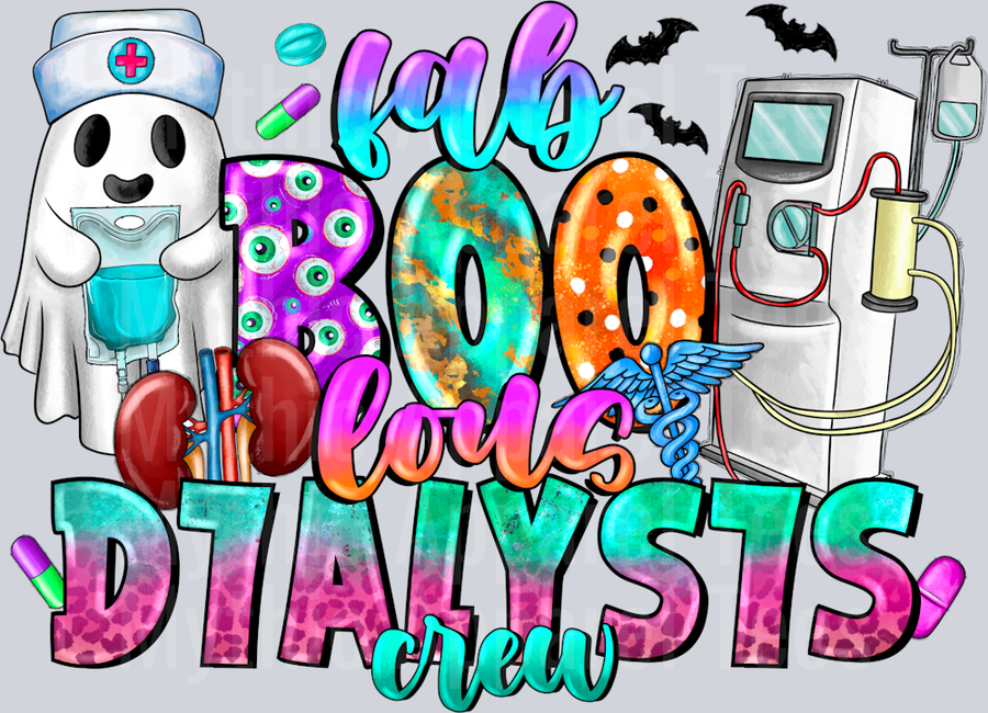 Fab Boo Lous Dialysis Crew Spooky Halloween Nurse