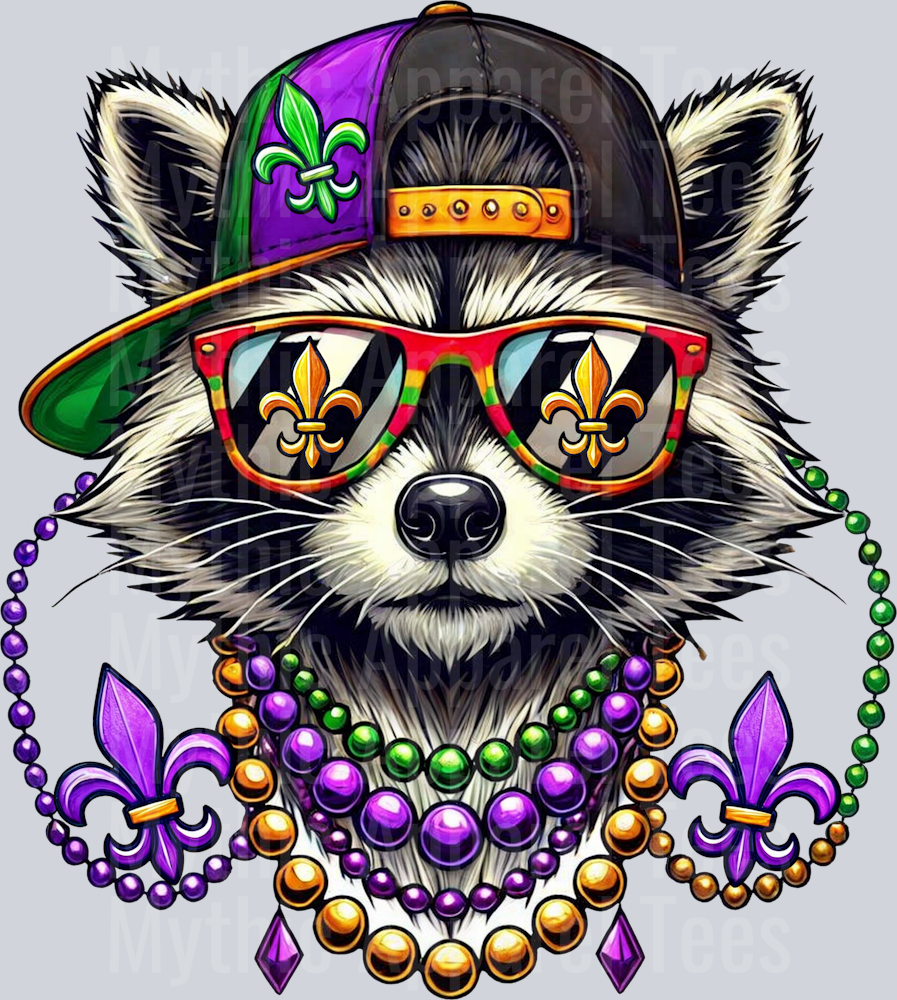AZ754 Mardi Gras Raccoon
