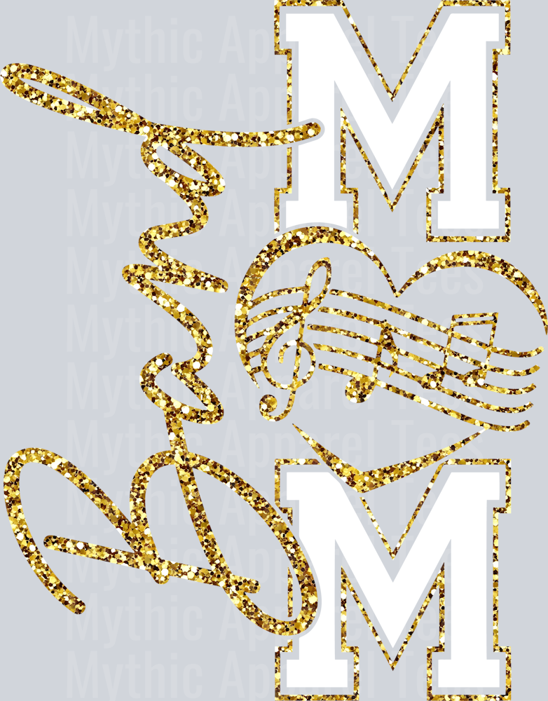 bandmomverticalgoldglitterandwhite