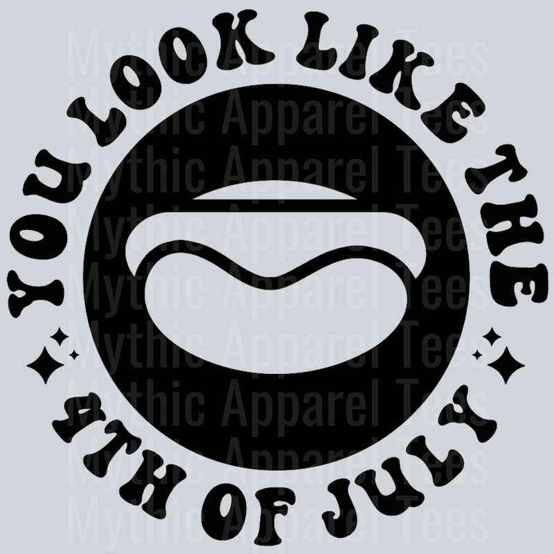 You Look Like The 4th Of July Pocket Design Wavey Retro Style Funny Shirt Design