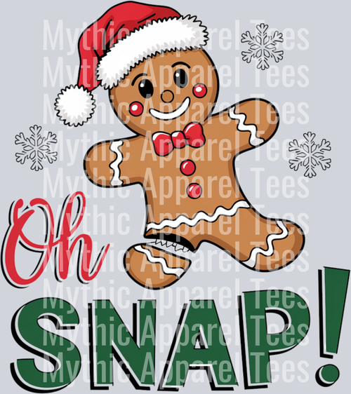OH Snap Gingerbread Cookie - Christmas DTF Transfer
